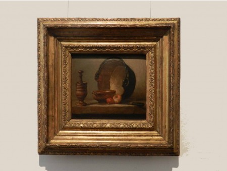 Jean-Siméon Chardin : "Nature morte au chaudron de cuivre".