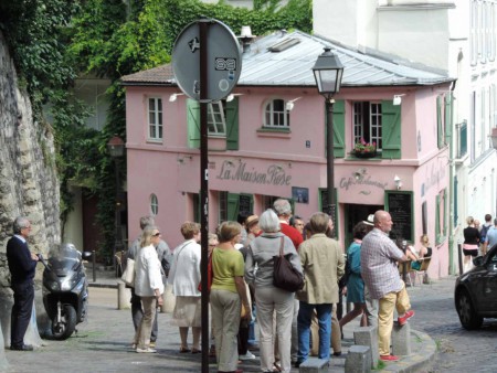 La maison rose de Maurice Utrillo. L'essentiel de son oeuvre est une description des rues de Montmartre.